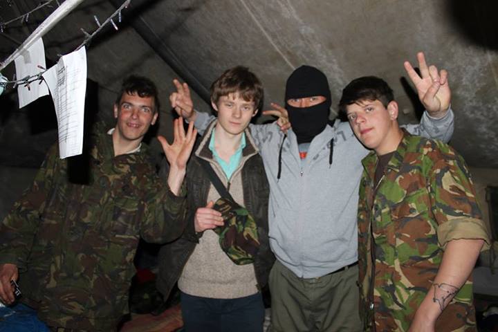 Edward photographed with the ultra-nationalists in Kiev ©EdwardLawrence