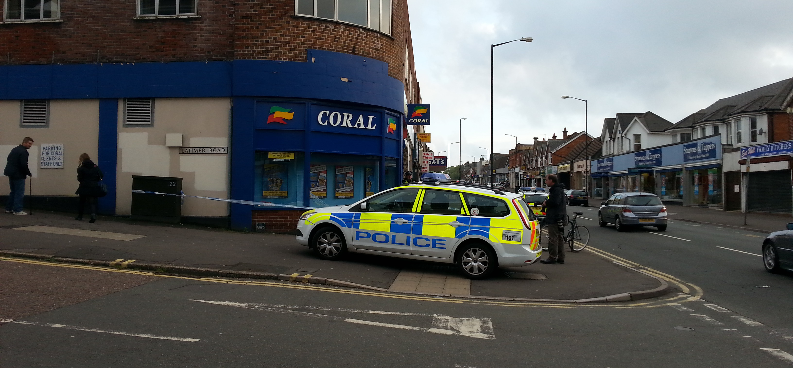 A robbery has taken place at a betting shop in Winton