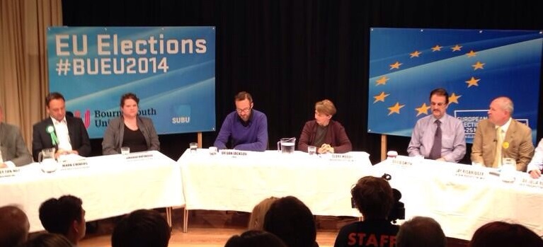 The MEP candidates gathered to debate the EU at Bournemouth university Â© H WONG